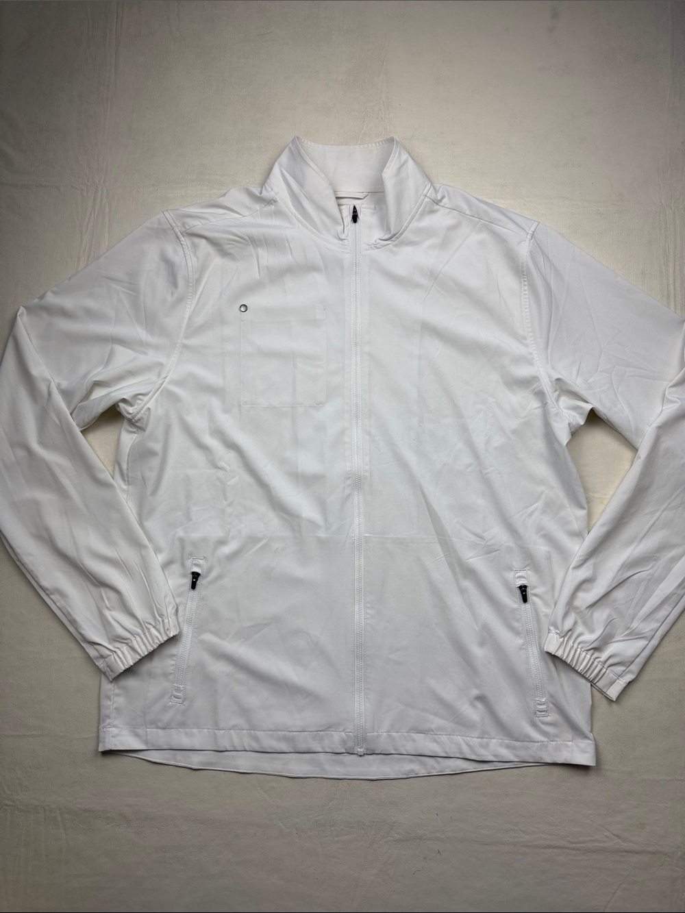 Vuori Men's White Venture Track Lightweight Full-Zip Jacket Size XL